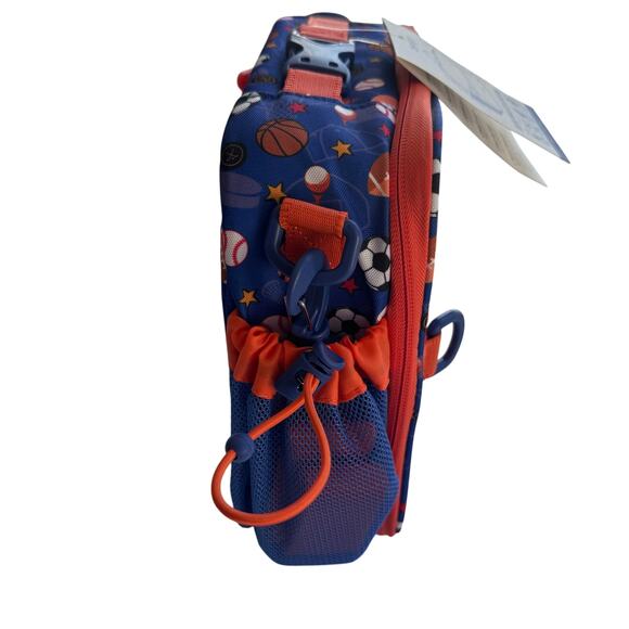 Bentgo Deluxe Insulated Lunch Bag Kids Sports Theme Blue BPA-Free NWT soccer - Picture 3 of 7